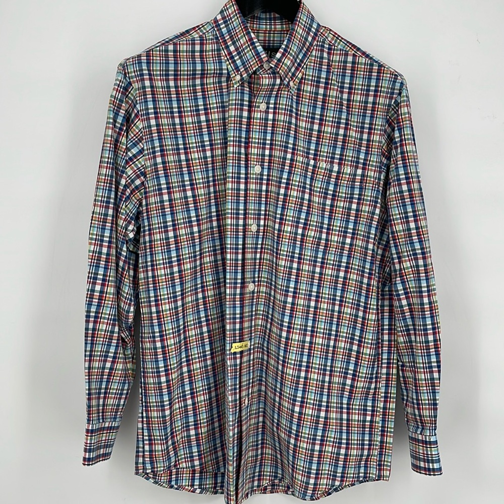 Orvis Men’s Heritage Wash Button Down‎ Long Sleeve Cotton Plaid size M EUC